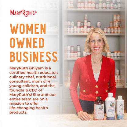 Multivitamin Supplement Mary Ruth's® Liquid Morning Multivitamin + Hair Growth Vitamin A / C / D / E 1,010 mcg - 90 mg - 20 mcg - 18 mg Strength Liquid 30 oz. Peach Mango Flavor BL-AD-MHG-CV-PSF-30Z-UN-01